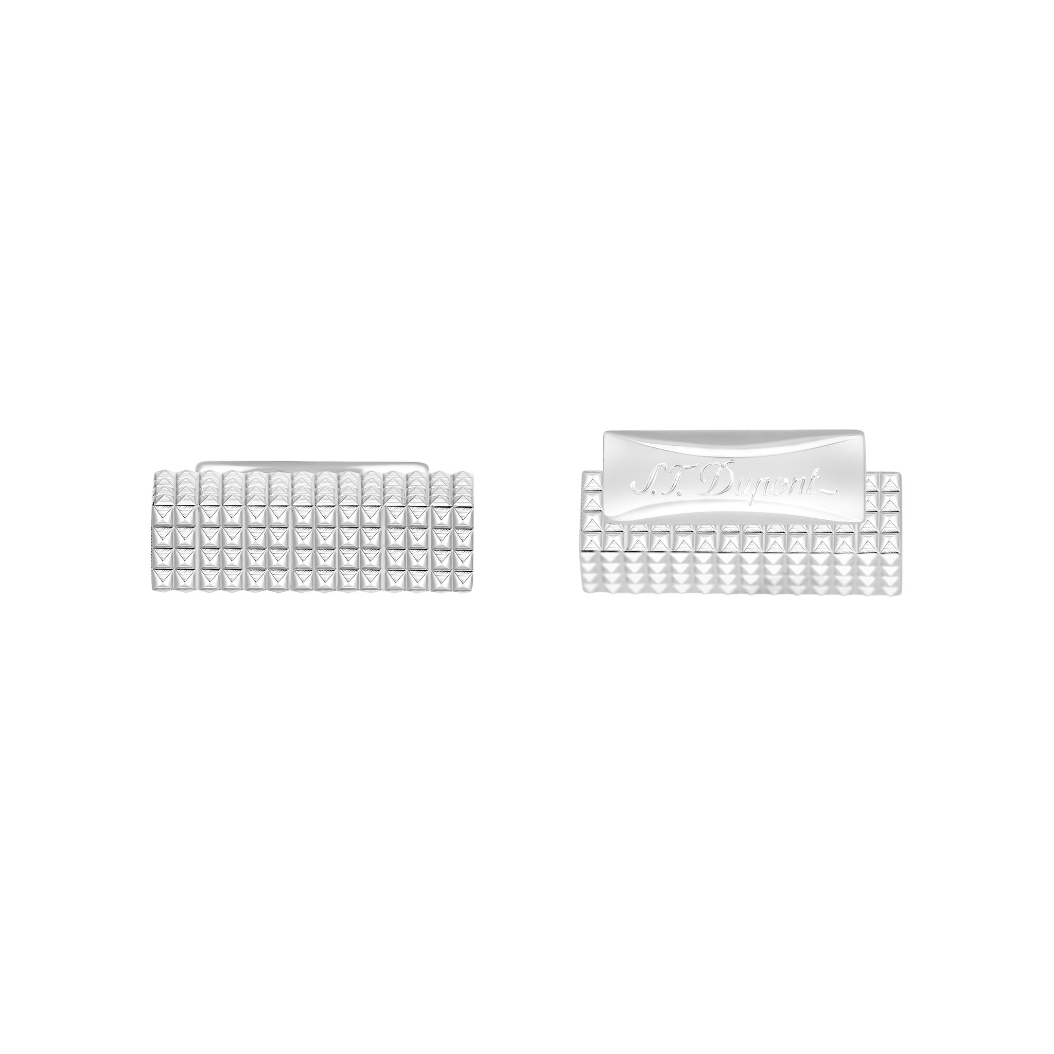 Boutons de manchette pointe de diamant rectangulaires