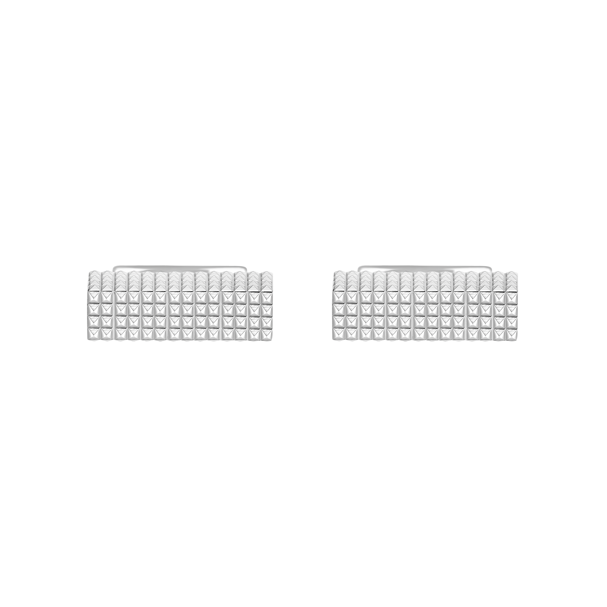 Boutons de manchette pointe de diamant rectangulaires