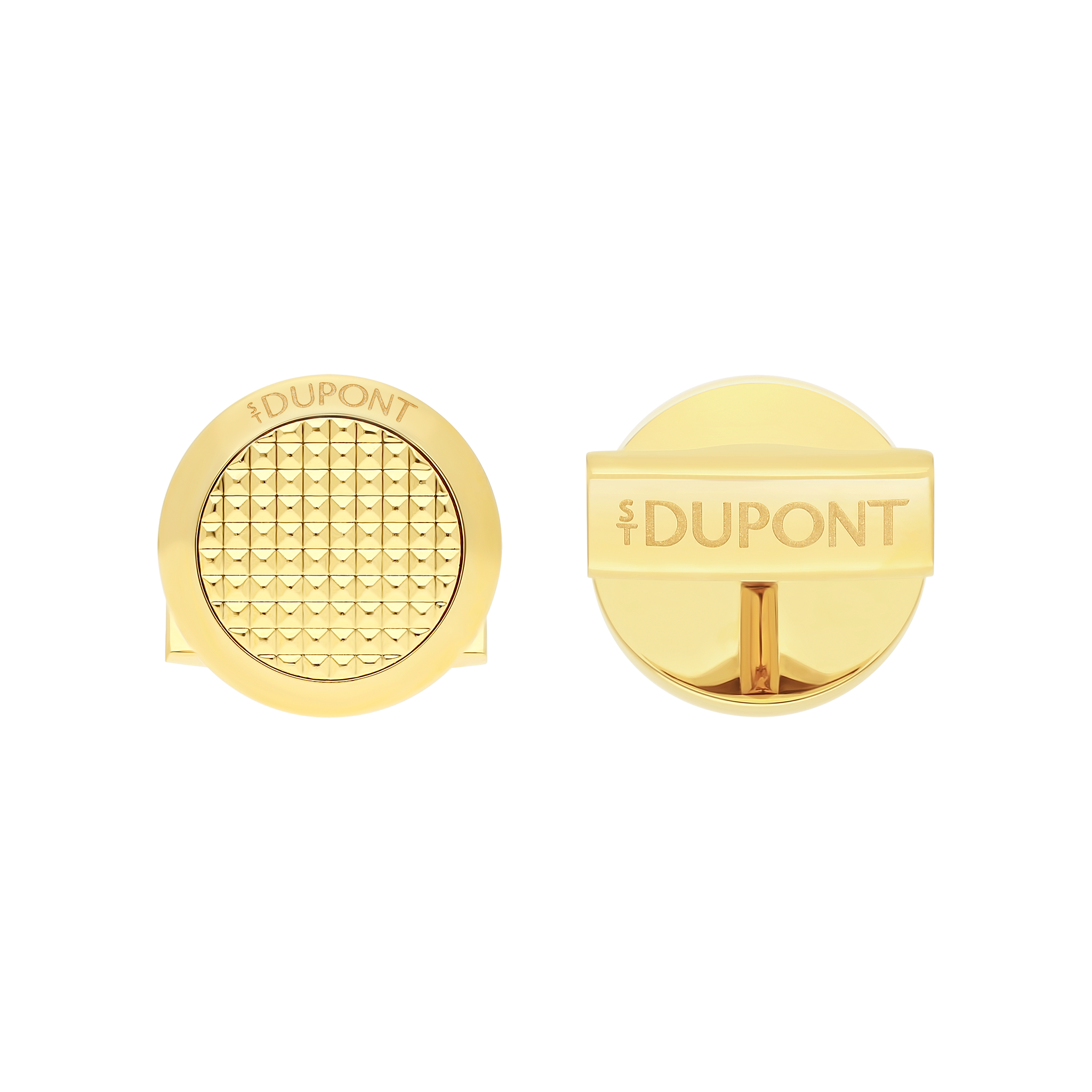 Boutons de manchette ronds pointe de diamant
