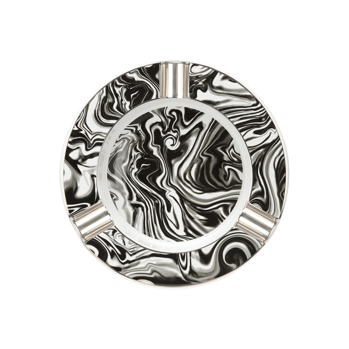 Porcelaine art - of - fire Collection_Ashtray color_black 1 - S.T. Dupont France