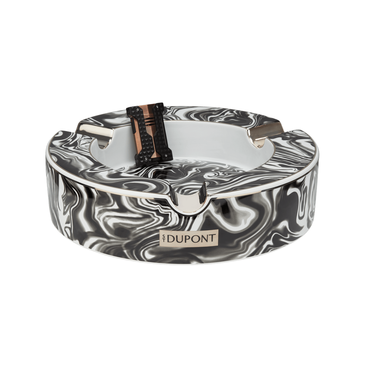 Porcelaine art - of - fire Collection_Ashtray color_black 2 - S.T. Dupont France