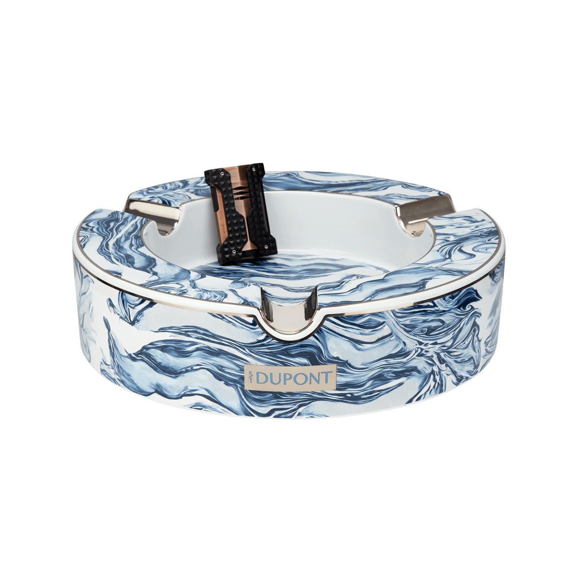 Porcelaine art - of - fire Collection_Ashtray color_blue 2 - S.T. Dupont France