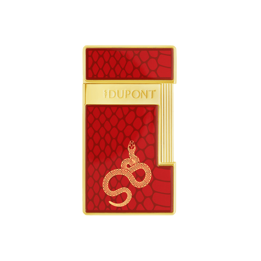 Briquet Laqué christmas collection_snake color_red 1 - S.T. Dupont France