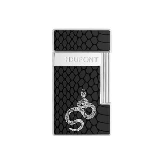 Briquet Laqué christmas collection_snake color_black 1 - S.T. Dupont France