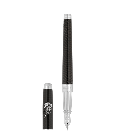 Stylo plume large color_black finition_golden Limited - edition_Horse 1 - S.T. Dupont France