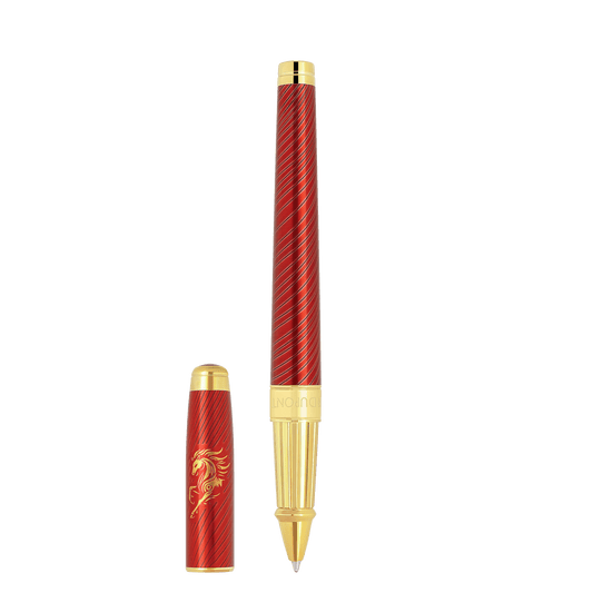Roller large color_red finition_golden Limited - edition_Horse 1 - S.T. Dupont France