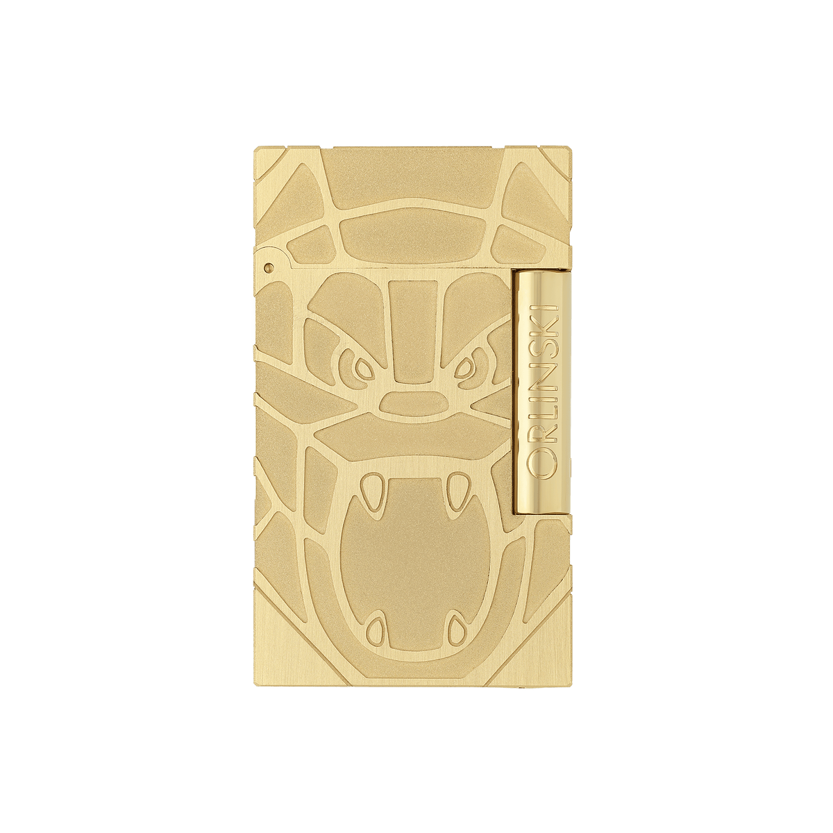 Briquet brossé color_gold finition_golden flame_double 1 - S.T. Dupont France
