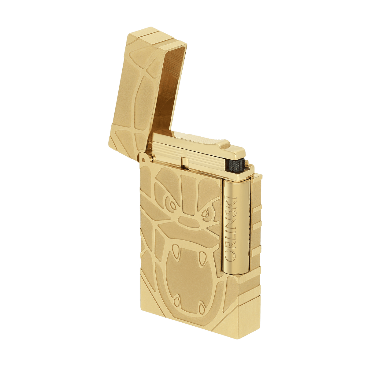 Briquet brossé color_gold finition_golden flame_double 4 - S.T. Dupont France