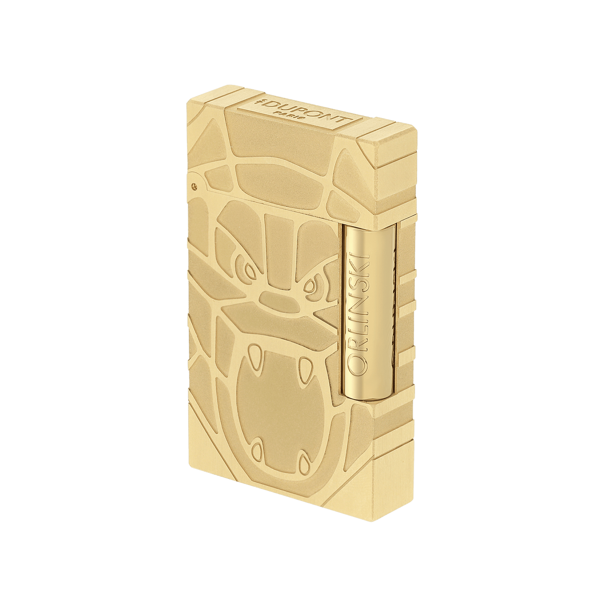 Briquet brossé color_gold finition_golden flame_double 5 - S.T. Dupont France