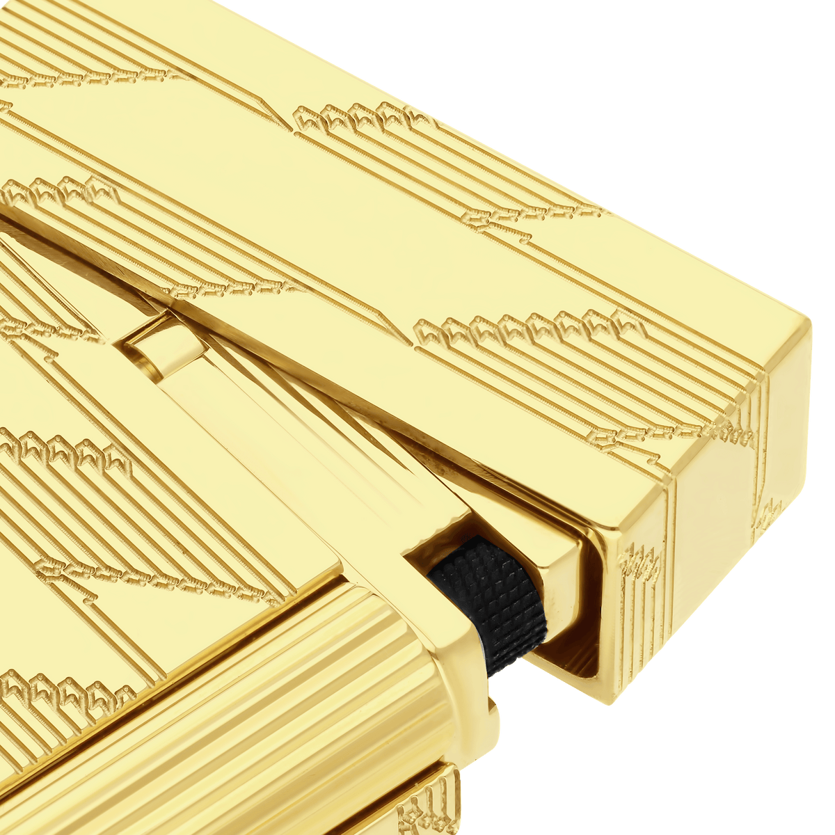 Briquet Guilloché art - of - fire Collection_Monogram color_golden 2 - S.T. Dupont France